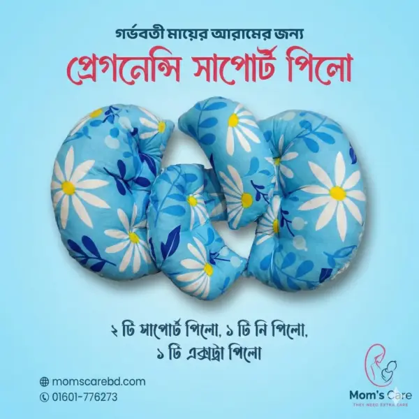 প্রেগনেন্সি সাপোর্ট পিলো - ৪ পিস - SKY Blue